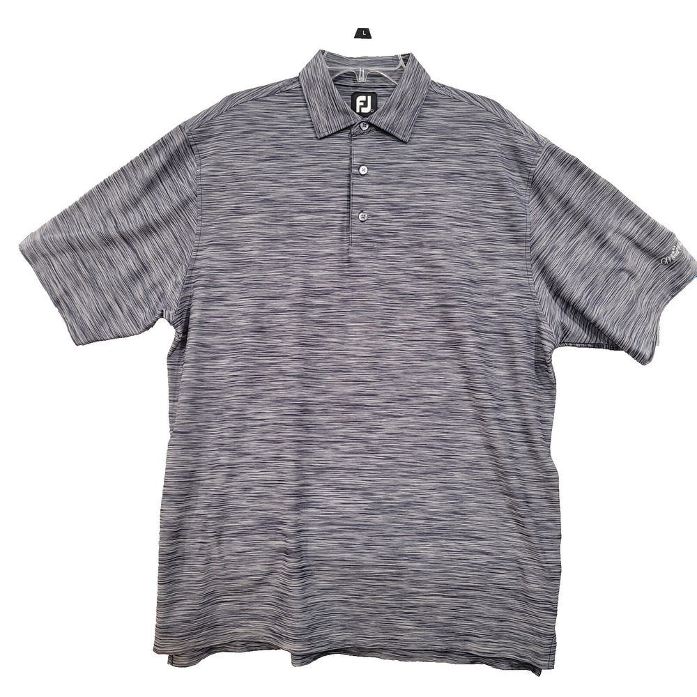 FJ Footjoy Golf Shirt Men's L Performance Polo Short Sleeve‎ Mind over Matter
